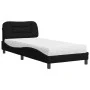Bed with black fabric mattress 90x190 cm by vidaXL, Beds and slatted bases - Ref: Foro24-3208501, Price: 283,59 €, Discount: %