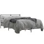 Sonoma gray metal engineered wood bed frame 140x200 cm by vidaXL, Beds and slatted bases - Ref: Foro24-3280045, Price: 140,09...