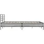 Sonoma gray metal engineered wood bed frame 140x200 cm by vidaXL, Beds and slatted bases - Ref: Foro24-3280045, Price: 140,09...