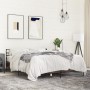 Oak brown metal engineered wood bed frame 150x200 cm by vidaXL, Beds and slatted bases - Ref: Foro24-3280051, Price: 144,91 €...