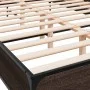 Estructura cama madera ingeniería metal marrón roble 150x200 cm de vidaXL, Camas y somieres - Ref: Foro24-3280051, Precio: 14...