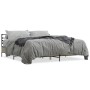 Estructura cama madera ingeniería metal roble Sonoma 180x200 cm de vidaXL, Camas y somieres - Ref: Foro24-3280058, Precio: 15...