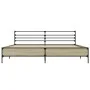 Estructura cama madera ingeniería metal roble Sonoma 180x200 cm de vidaXL, Camas y somieres - Ref: Foro24-3280058, Precio: 14...