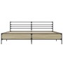 Estructura cama madera ingeniería metal roble Sonoma 180x200 cm de vidaXL, Camas y somieres - Ref: Foro24-3280058, Precio: 15...