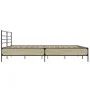 Estructura cama madera ingeniería metal roble Sonoma 180x200 cm de vidaXL, Camas y somieres - Ref: Foro24-3280058, Precio: 14...