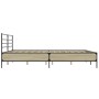 Estructura cama madera ingeniería metal roble Sonoma 180x200 cm de vidaXL, Camas y somieres - Ref: Foro24-3280058, Precio: 15...