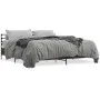 Estructura cama madera ingeniería metal marrón roble 200x200 cm de vidaXL, Camas y somieres - Ref: Foro24-3280066, Precio: 15...