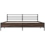 Bettgestell aus eichenbraunem Metallwerkstoff, 200 x 200 cm von vidaXL, Betten und Lattenroste - Ref: Foro24-3280066, Preis: ...