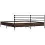Bettgestell aus eichenbraunem Metallwerkstoff, 200 x 200 cm von vidaXL, Betten und Lattenroste - Ref: Foro24-3280066, Preis: ...
