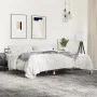 Engineered wood bed frame metal smoked oak 200x200cm by vidaXL, Beds and slatted bases - Ref: Foro24-3280064, Price: 155,01 €...
