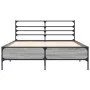 Sonoma gray metal engineered wood bed frame 120x190 cm by vidaXL, Beds and slatted bases - Ref: Foro24-3280070, Price: 129,25...