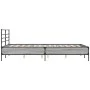 Sonoma gray metal engineered wood bed frame 120x190 cm by vidaXL, Beds and slatted bases - Ref: Foro24-3280070, Price: 129,25...