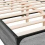 Sonoma gray metal engineered wood bed frame 120x190 cm by vidaXL, Beds and slatted bases - Ref: Foro24-3280070, Price: 129,25...