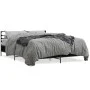 Bettgestell aus Holzwerkstoff und schwarzem Metall, 150 x 200 cm von vidaXL, Betten und Lattenroste - Ref: Foro24-3280047, Pr...