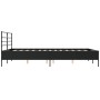 Bettgestell aus Holzwerkstoff und schwarzem Metall, 150 x 200 cm von vidaXL, Betten und Lattenroste - Ref: Foro24-3280047, Pr...