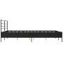 Bettgestell aus Holzwerkstoff und schwarzem Metall, 150 x 200 cm von vidaXL, Betten und Lattenroste - Ref: Foro24-3280047, Pr...