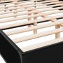 Bettgestell aus Holzwerkstoff und schwarzem Metall, 150 x 200 cm von vidaXL, Betten und Lattenroste - Ref: Foro24-3280047, Pr...