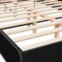 Bettgestell aus Holzwerkstoff und schwarzem Metall, 150 x 200 cm von vidaXL, Betten und Lattenroste - Ref: Foro24-3280047, Pr...