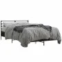 Estructura cama madera ingeniería metal roble ahumado 140x190cm de vidaXL, Camas y somieres - Ref: Foro24-3280079, Precio: 13...