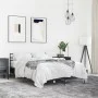 Engineered wood and black metal bed frame 135x190cm by vidaXL, Beds and slatted bases - Ref: Foro24-3280072, Price: 136,72 €,...