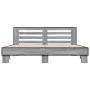 Estructura cama madera ingeniería metal gris Sonoma 200x200 cm de vidaXL, Camas y somieres - Ref: Foro24-3280085, Precio: 164...