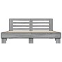 Estructura cama madera ingeniería metal gris Sonoma 200x200 cm de vidaXL, Camas y somieres - Ref: Foro24-3280085, Precio: 166...