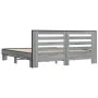 Sonoma gray metal engineered wood bed frame 200x200 cm by vidaXL, Beds and slatted bases - Ref: Foro24-3280085, Price: 164,37...