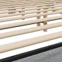 Estructura cama madera ingeniería metal gris Sonoma 200x200 cm de vidaXL, Camas y somieres - Ref: Foro24-3280085, Precio: 164...
