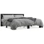 Engineered wood and black metal bed frame 180x200cm by vidaXL, Beds and slatted bases - Ref: Foro24-3280087, Price: 162,95 €,...