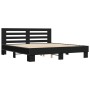 Bettgestell aus Holzwerkstoff und schwarzem Metall, 180 x 200 cm von vidaXL, Betten und Lattenroste - Ref: Foro24-3280087, Pr...