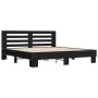 Engineered wood and black metal bed frame 180x200cm by vidaXL, Beds and slatted bases - Ref: Foro24-3280087, Price: 162,95 €,...
