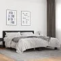 Engineered wood and black metal bed frame 180x200cm by vidaXL, Beds and slatted bases - Ref: Foro24-3280087, Price: 162,95 €,...