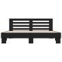 Bettgestell aus Holzwerkstoff und schwarzem Metall, 180 x 200 cm von vidaXL, Betten und Lattenroste - Ref: Foro24-3280087, Pr...
