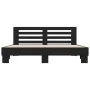 Engineered wood and black metal bed frame 180x200cm by vidaXL, Beds and slatted bases - Ref: Foro24-3280087, Price: 162,95 €,...