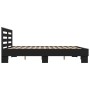 Bettgestell aus Holzwerkstoff und schwarzem Metall, 180 x 200 cm von vidaXL, Betten und Lattenroste - Ref: Foro24-3280087, Pr...