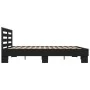 Engineered wood and black metal bed frame 180x200cm by vidaXL, Beds and slatted bases - Ref: Foro24-3280087, Price: 162,95 €,...