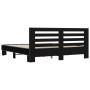Bettgestell aus Holzwerkstoff und schwarzem Metall, 180 x 200 cm von vidaXL, Betten und Lattenroste - Ref: Foro24-3280087, Pr...