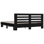Estructura de cama madera de ingeniería y metal negro 180x200cm de vidaXL, Camas y somieres - Ref: Foro24-3280087, Precio: 16...