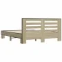 Sonoma oak metal engineered wood bed frame 160x200 cm by vidaXL, Beds and slatted bases - Ref: Foro24-3280093, Price: 148,75 ...