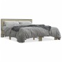 Sonoma oak metal engineered wood bed frame 150x200 cm by vidaXL, Beds and slatted bases - Ref: Foro24-3280098, Price: 146,34 ...