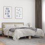 Sonoma oak metal engineered wood bed frame 150x200 cm by vidaXL, Beds and slatted bases - Ref: Foro24-3280098, Price: 146,34 ...