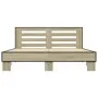 Sonoma oak metal engineered wood bed frame 150x200 cm by vidaXL, Beds and slatted bases - Ref: Foro24-3280098, Price: 144,58 ...