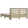 Sonoma oak metal engineered wood bed frame 150x200 cm by vidaXL, Beds and slatted bases - Ref: Foro24-3280098, Price: 144,58 ...