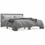 Sonoma gray metal engineered wood bed frame 150x200 cm by vidaXL, Beds and slatted bases - Ref: Foro24-3280100, Price: 149,35...