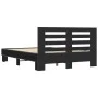 Engineered wood and black metal bed frame 140x200cm by vidaXL, Beds and slatted bases - Ref: Foro24-3280102, Price: 148,18 €,...