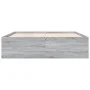 Estructura de cama madera de ingeniería gris Sonoma 200x200 cm de vidaXL, Camas y somieres - Ref: Foro24-3280900, Precio: 162...