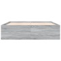 Sonoma-grauer Holzwerkstoff-Bettrahmen 200 x 200 cm von vidaXL, Betten und Lattenroste - Ref: Foro24-3280900, Preis: 164,79 €...