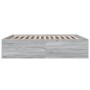 Sonoma-grauer Holzwerkstoff-Bettrahmen 200 x 200 cm von vidaXL, Betten und Lattenroste - Ref: Foro24-3280900, Preis: 164,79 €...