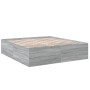 Sonoma-grauer Holzwerkstoff-Bettrahmen 200 x 200 cm von vidaXL, Betten und Lattenroste - Ref: Foro24-3280900, Preis: 164,79 €...