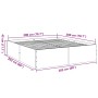 Sonoma-grauer Holzwerkstoff-Bettrahmen 200 x 200 cm von vidaXL, Betten und Lattenroste - Ref: Foro24-3280900, Preis: 164,79 €...